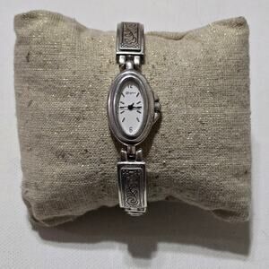 Brighton Biella Fiore Sliver Plated‎ Toggle Bracelet Watch